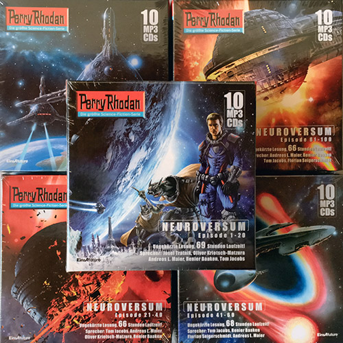 Perry Rhodan 2600-2699: Der komplette Neuroversum-Zyklus in 5 Sammelboxen (50 MP3-CDs)